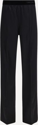 Tom Ford Pantaloni in raso di seta elasticizzato Woman M