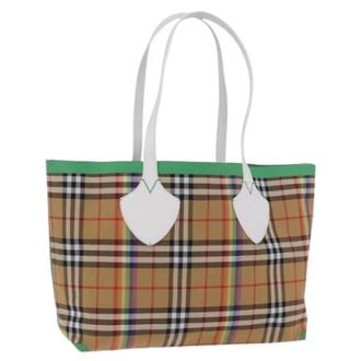 Burberry Pre-owned Vintage Tote Bag - Dames - Vintage Shopper - Beige - ONE Size - Leer - Vintage