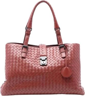 Bottega Veneta Pre-owned Tote Bags, female, Red, Size: ONE SIZE Pre-owned The Roma