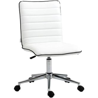 Vinsetto Vinsetto - Silla de Oficina Ergonómica Silla Escritorio Giratoria con Altura Ajustable Respaldo Tapizado en Piel Sintética Carga 120 kg