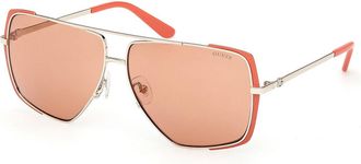 Guess GU00220 43E Womens Sunglasses Gold Size 62