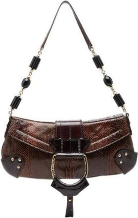 Dolce & Gabbana Pre-owned Shoulder Bags, female, Brown, Size: ONE SIZE Pre-owned Python Handbag
