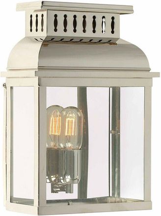 Loops Outdoor IP44 Wall Light Highly Polished Nickel LED E27 100W d02569