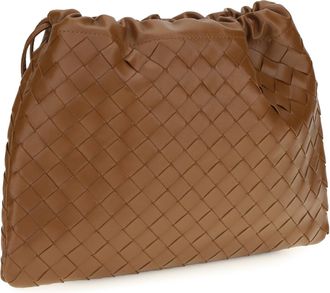 Bottega Veneta Womens Leather Clutch Bag Tannin Gold Calf Make Up