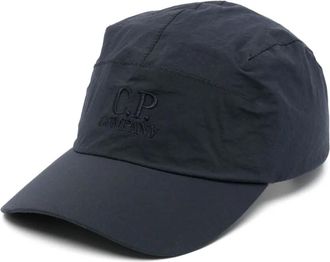 C.P. Company logo-embroidered baseball cap - men - Polyamide - One Size - Blue