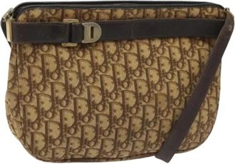 Dior Pre-owned Shoulder Bags, female, Brown, Size: ONE SIZE Pre-owned Vintage Trotter Shoulder Bag