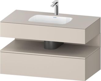 Duravit Qatego Lavabo Encastrado Con Base De Lavabo Consola, - Duravit