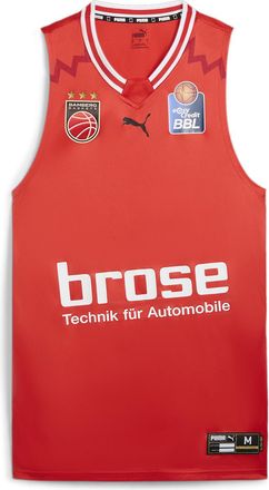 Puma Maglia da basket Bamberg II da uomo, Abbigliamento, Rosso, M
