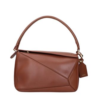 Loewe Puzzle Handtasche Damen Leder Braun/Pecan