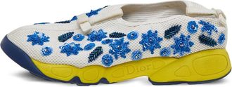 Dior floral-embellished sneakers - White