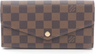 Louis Vuitton Brown Damier Canvas Pvc Leather Long Wallet (Bi-Fold) (Pre-Owned)