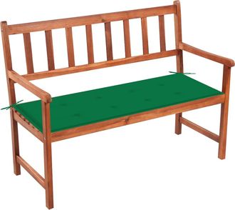 vidaXL Banco De Jard&iacute;n Con Coj&iacute;n Madera Maciza De Acacia 120 Cm Vidaxl