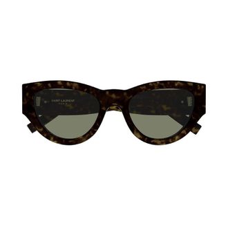 Saint Laurent Tortoiseshell Cat-Eye Sunglasses - Brown
