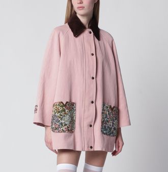 Valentino Caban in denim rosa