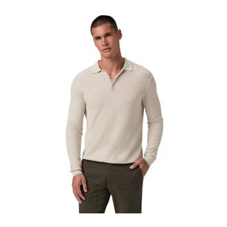 Paige Selwyn Long Sleeve Jumper Polo - male - PAIGE - Polo Shirts - Beige - S - Tops