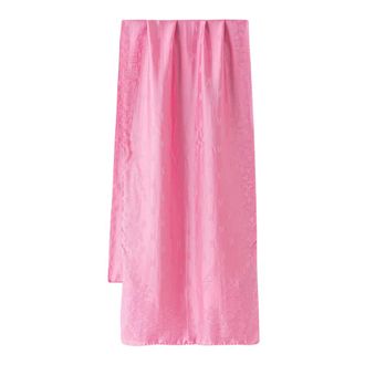 Moschino Zijden Sjaal met Print - Dames - Accessoires - Roze - Maat: ONE Size Zijde