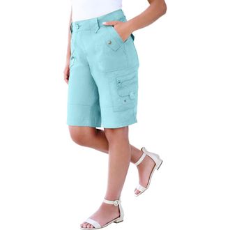 Roaman's Plus Size Cargo Shorts in Light Turq at Nordstrom, Size 14