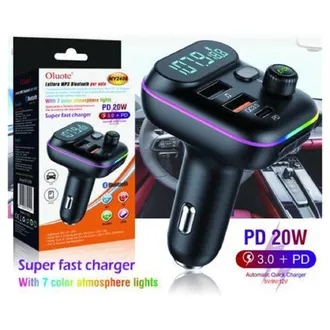 Trade Shop Trade Shop Traesio - Linq - Trasmettitore Fm Bluetooth Auto 2 Porte Usb Led Tf Pd 20w Lettore Mp3 Rgb My2408
