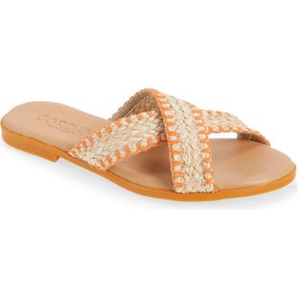 Cordani Felice Slide Sandal in Rafia Naranja at Nordstrom, Size 8.5Us