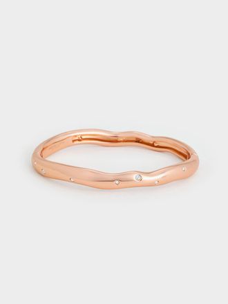 Charles & Keith Ottilie Crystal Sculptural Bangle