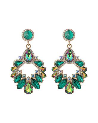 Eyecandy LA Eye Candy La Glass Crystal Hazel Statement Earrings