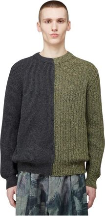 Pringle Of Scotland Repurposed Split Sweater - Heren - Ronde hals truien - Veelkleurig - S - Truien & Vesten
