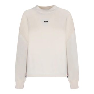 Msgm Sweatshirt - Dames - Sweatshirts - Beige - L - Katoen - Hoodies & sweatvesten