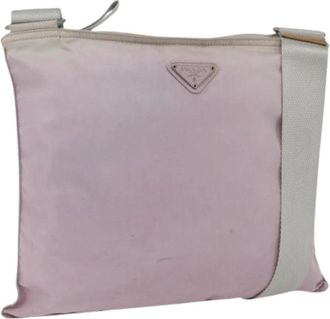 Prada Pre-owned Vintage Nylon Crossbody Tas - Dames - Vintage Schoudertas - Roze - ONE Size - Nylon - Vintage