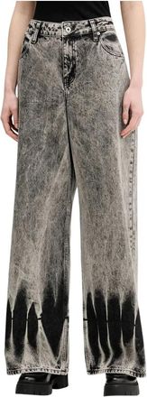 Karl Lagerfeld Wide Jeans - Dames - Loose Fit Jeans - Grijs - W27 - Denim - Jeans
