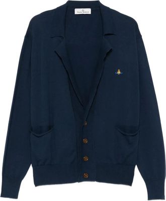 Vivienne Westwood Cardigan con tasca applicata - Blu