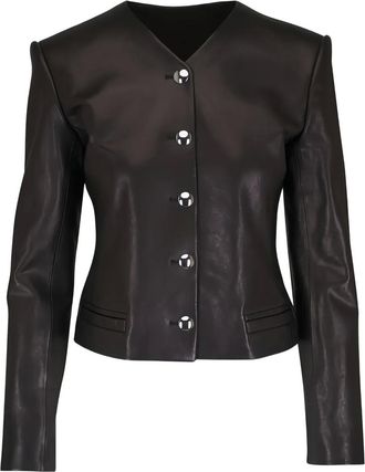 Khaite Giacca Nara in pelle - Nero