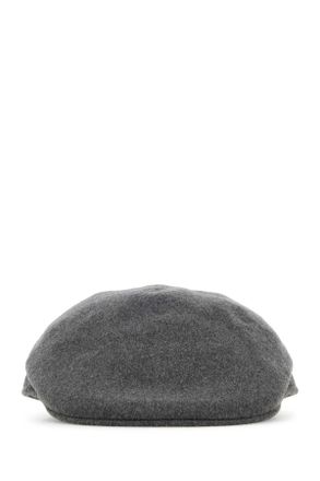 Borsalino Grey Cashmere Parigi Flat Cap