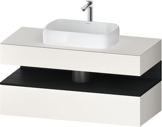 Duravit Duravit - Qatego Consola Mueble Bajo Lavabo, 1 Extra&iacute;ble, 1 Caj&oacute;n