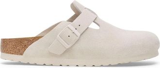 Birkenstock Boston Live Muiltjes - Dames - Slip ons - Wit - 37 EU - Leer - Schoenen