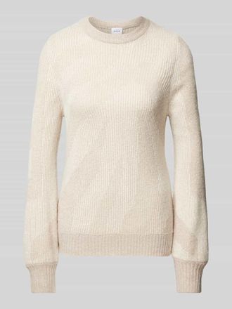 Vila Strickpullover mit gerippten Abschl&uuml;ssen Modell PINNA in Beige, Gr&ouml;&szlig;e L