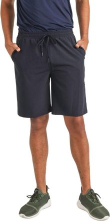 Mono B Active Drawstring Shorts With Zippered Pouch In Navy