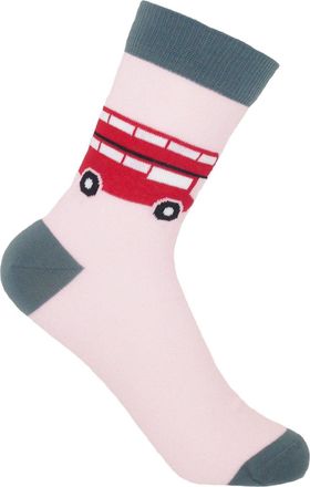 Peper Harow London Bus Womens Socks - Pink