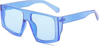 Generic Square Frame Street Shooting Retro Sunglasses for Men and For Women (Color : G, Size : Medium)