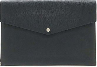 Louis Vuitton Black Taurillon Leather Pochette Envelope Clutch (Authentic Pre- Loved)
