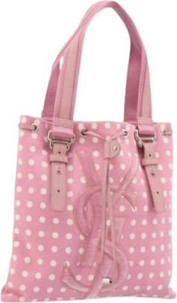 Saint Laurent Pre-owned Bucket Bags, female, Pink, Size: ONE SIZE Pre-owned Vintage Tote Bag