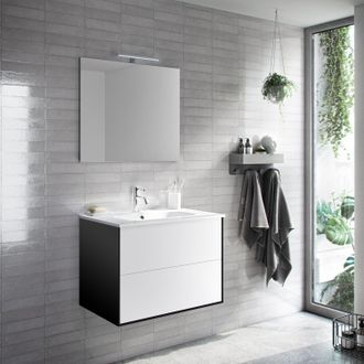 TFT Home Furniture Composizione 4 Pezzi Ago Bianco Opaco