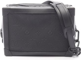 Louis Vuitton Black Leather Handbag Shoulder Bag (Pre-Owned)