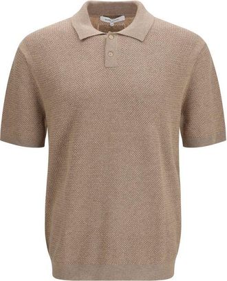 Maison Kitsun&eacute; Beigekleurige Katoenen Poloshirt