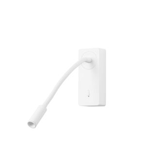 Forlight Mine - Luz De Lectura Para Dormitorio Led Con Luz C&aacute;lida 3000k Con Interruptor Aplique De Pared Cabecero De Cama Blanco - Forlight