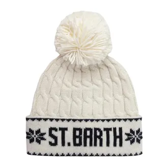 MC2 Saint Barth Accessoires, Heren, Wit, ONE Size, Wol, Wool Blend Hat