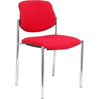 Piqueras y Crespo Silla Fija Styl Bali Rojo Chasis Cromo
