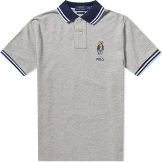 Polo Ralph Lauren Custom Bear Polo - Heren - Polos - Grijs - S - Katoen - Tops