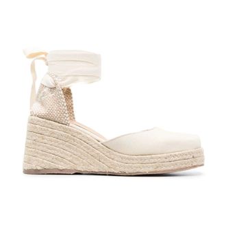 Castaner Wedges, female, Beige, Size: 11 US Tina 80mm Wedge Espadrilles