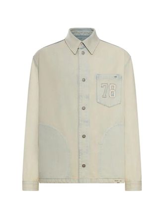 Golden Goose Journey MS Denim Work Jacket Peter Bleach Laguna Wash