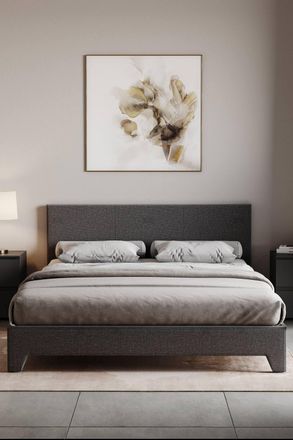 Home Discount Vida Designs Victoria Bed Frame & Gel Memory Foam Spring Mattress in Grey | Size: King